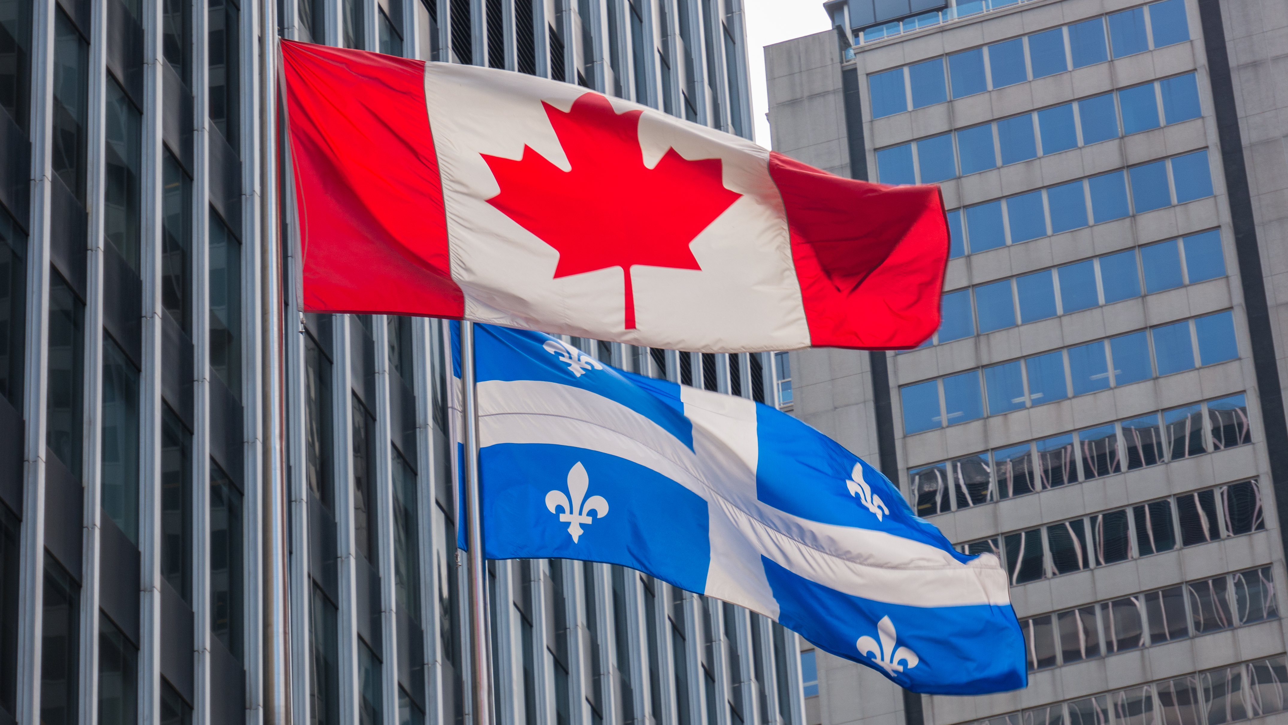 Canada and Quebec Flags 2