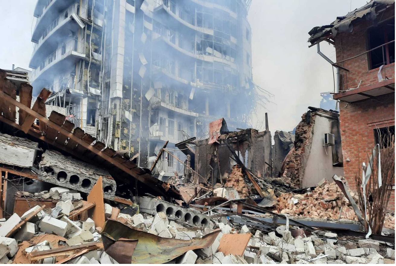 Kharkiv suburb of Saltivka completely destroyed
