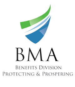 blue and green shield logo for BMA benefits division