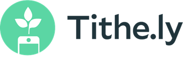 Tithe.ly logo of a leaf growing out of a cellphone