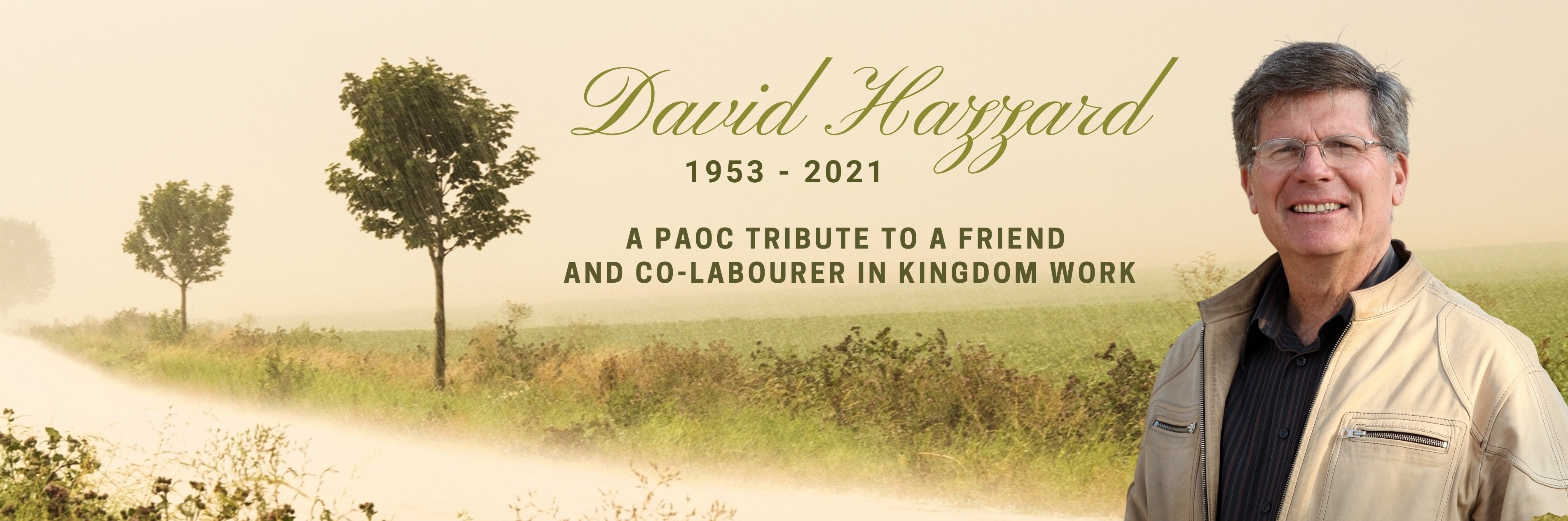 1 - Hero Banner for paoc.org - David Hazzard - Home with Jesus - post on May 28, 2021