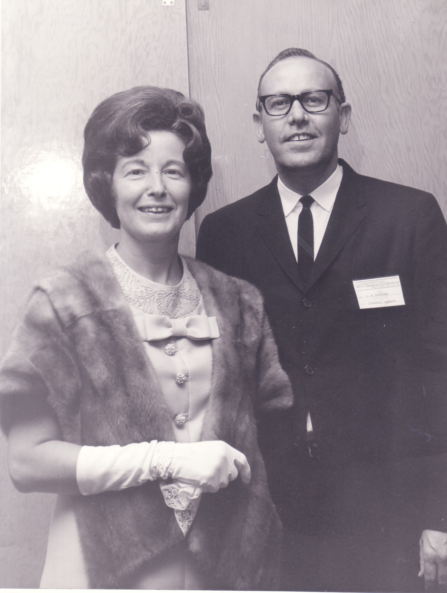 Shirley and Bob Taitinger at General Conference 1968.