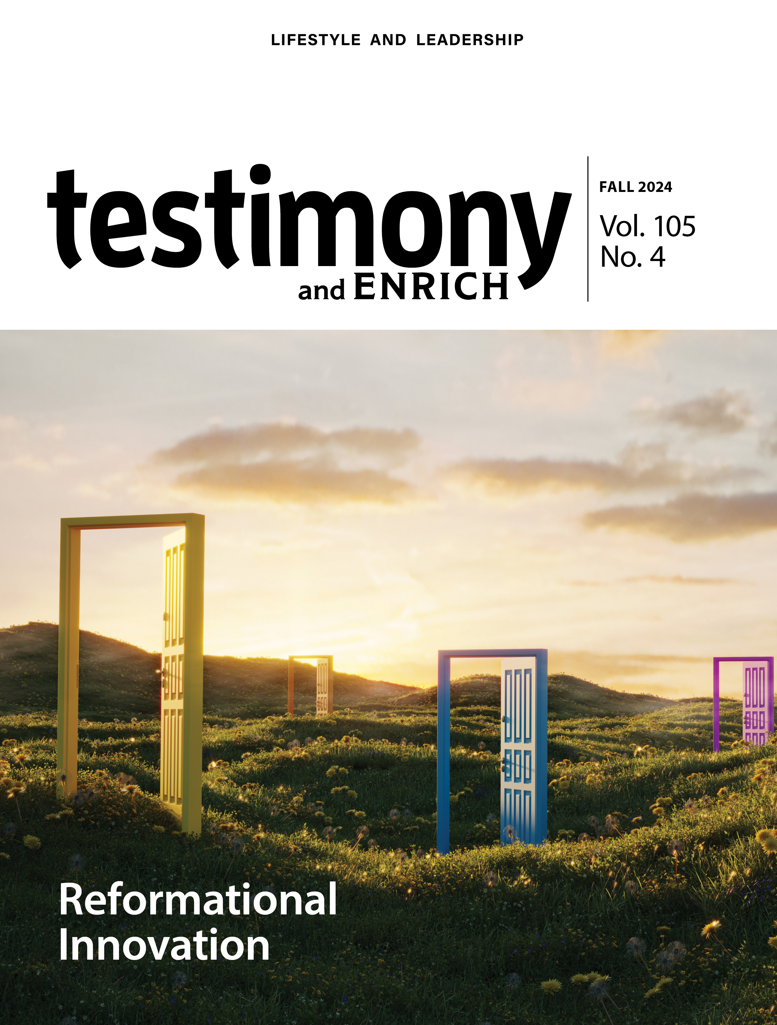 Cover of Fall 2024 issue of testimony/Enrich.