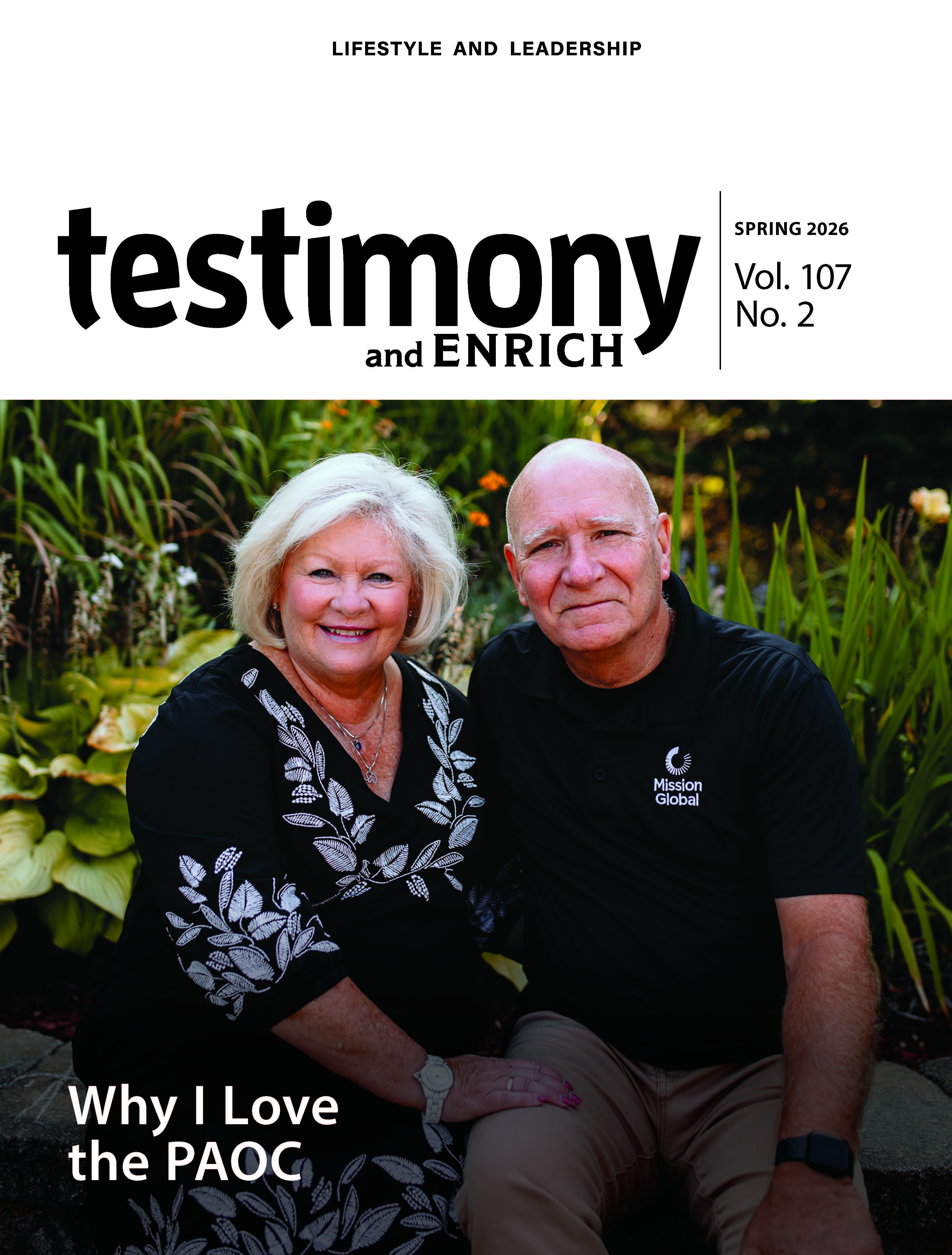 Cover of the Spring 2026 issue of testimony/Enrich.