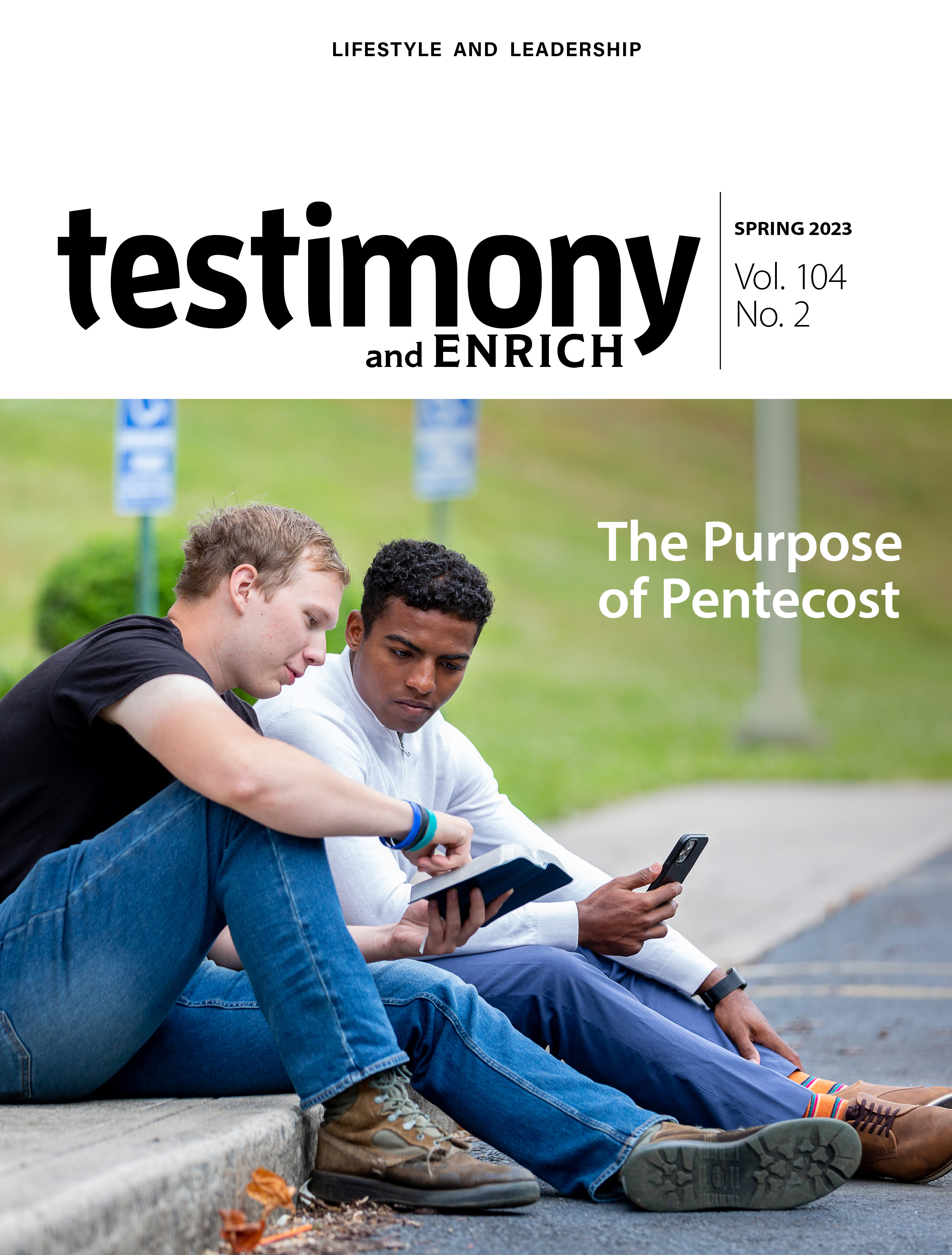 Cover of Spring 2023 issue of testimony/Enrich.