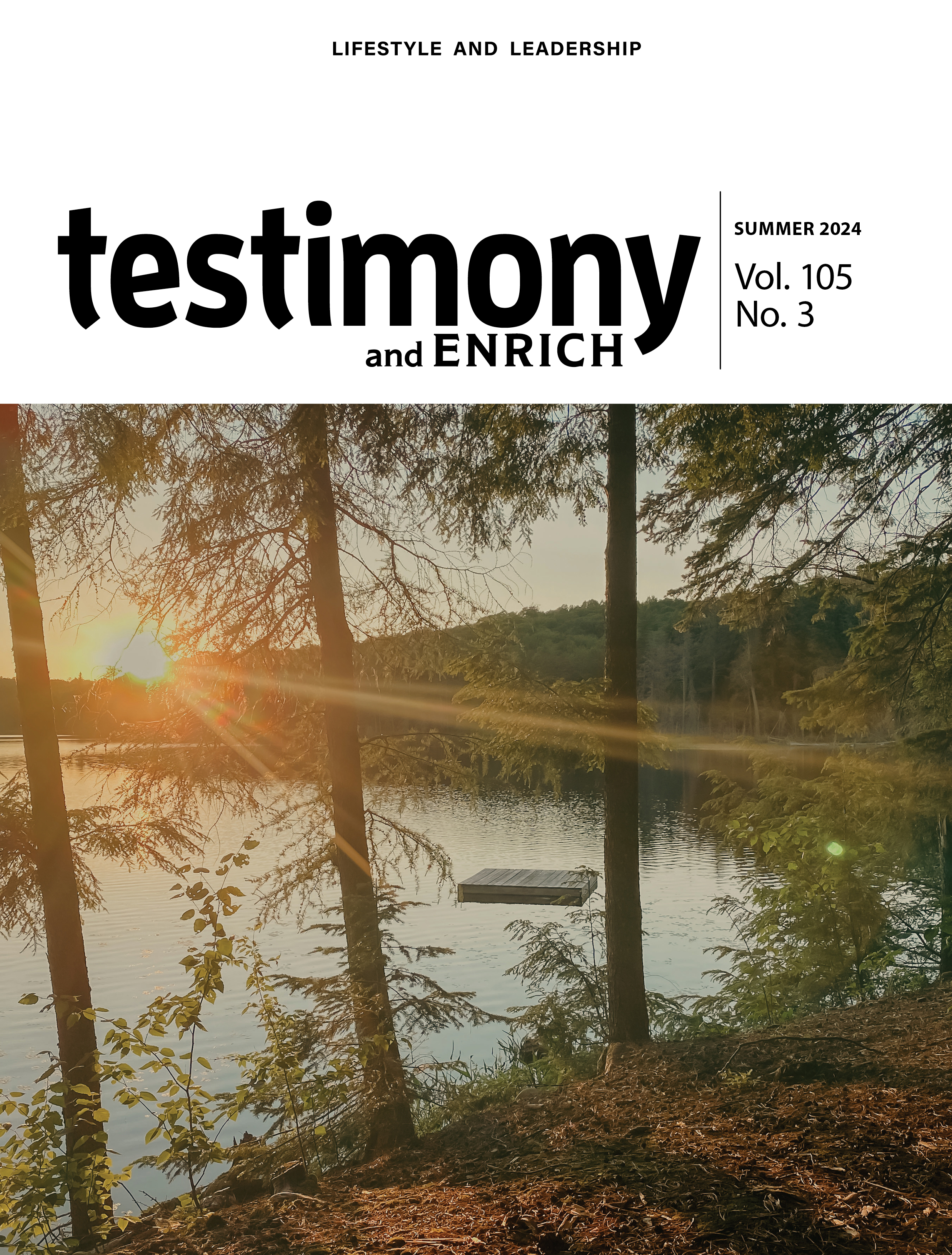 Front cover of the Summer 2024 issue of testimony/Enrich.