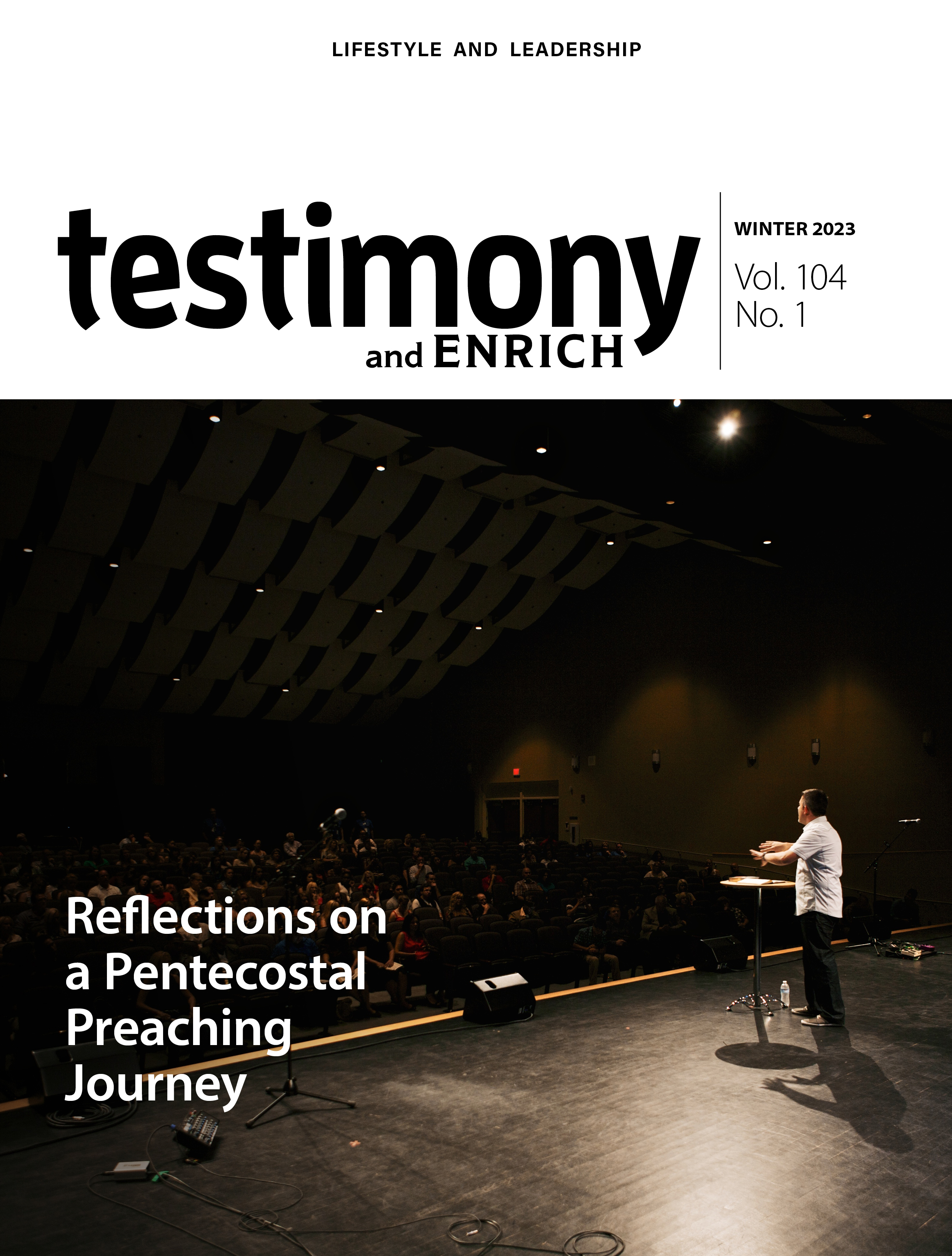 Cover of Winter 2023 issue of testimony/Enrich.