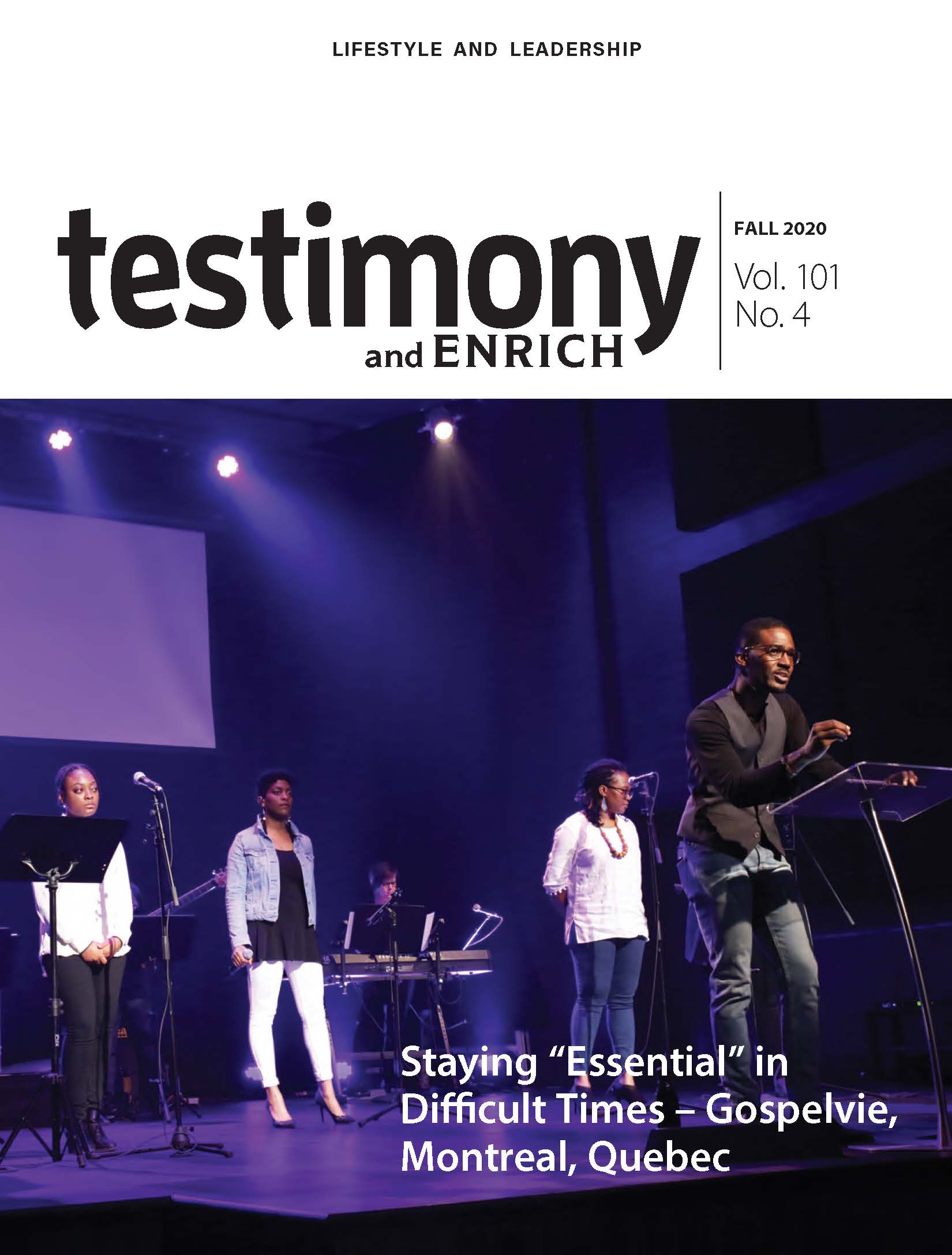 testimony Enrich Cover - October November December 2020